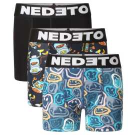 3PACK detské boxerky Nedeto viacfarebné (3NBDV4) 6-8 let, trenky.
Detské boxerky od značky Nedeto, našej vlastnej značky, spájajú maximálny komfort, nadčasový vzhľad a spoľahlivú kvalitu.
Overený materiál pre každodenné pohodlie
Tieto boxerky sú vyrobené z osvedčenej zmesi bavlny a elastanu, vďaka čomu sú mäkké, priedušné a zároveň pružné.
Strih, ktorý sedí a neobmedzuje
Boxerky majú priliehavý strih s dlhšou nohavičkou, ktorá sa nevyhŕňa a zabezpečí pohodlie aj pri väčšom pohybe.
Kedy sa ti tieto boxerky budú hodiť najviac?
Detské boxerky Nedeto sú perfektné na:


každodenné nosenie do školy alebo škôlky,


športové aktivity (napr.


domáce pohodlie aj voľný čas vonku,


cesty, výlety a prespávačky u kamarátov.


Ako sa starať o detské boxerky Nedeto:

Pranie: Per boxerky naruby pri maximálnej teplote 30 °C.
Sušenie: Nesuš boxerky v sušičke.
Žehlenie: Žehlenie spravidla nie je potrebné.