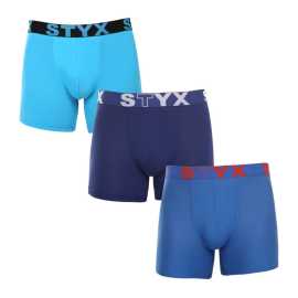 3PACK Boxers para hombre Styx largos deportivos elásticos multicolor (3U96789) M.
Disfruta de una comodidad que dura todo el día con los calzoncillos bóxer para hombre Styx.
Material de calidad para el máximo confort
Los calzoncillos están confeccionados con una mezcla de algodón y fibras sintéticas de primera calidad.
Diseño práctico y precisión checa
Los calzoncillos bóxer Styx tienen las perneras alargadas para ofrecerte una mayor sujeción y evitar el roce de los muslos, lo que agradecerás durante la práctica deportiva y las largas sesiones en la oficina o en el coche.
Por qué elegir los calzoncillos bóxer Styx

Calidad checa: Diseñado y fabricado en la República Checa, lo que garantiza una mano de obra de primera calidad.
Materiales de primera calidad: Combinación de algodón, modal y elastano para el máximo confort.
Diseño universal: Perneras alargadas y elegante elástico deportivo para cualquier ocasión.

La ropa interior Styx es una de las más populares
La marca checa Styx es conocida entre los clientes sobre todo por sus pantalones cortos con estampados novedosos en colores atrevidos.
¿Cómo cuidar correctamente mis bóxers Styx?

Lavandería: Lavar a 30°C con un detergente suave para mantener el material suave y cómodo.
Secado: No se recomienda secar en secadora, secar los boxers al aire libre para conservar su forma.
Planchado: Si es necesario, planchar a baja temperatura para conservar la suavidad del material.

Consejo: Conviértete en una experta en mantenimiento de lencería con los consejos de nuestro artículo y dale a tus prendas favoritas el cuidado que se merecen.