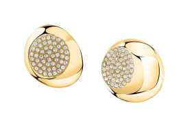 Trussardi Originálne pozlátené náušnice z ocele T-Design TJAXC98.