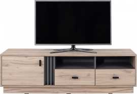 Tv komoda eliot - dub estana/šedá.

 

Televízna komoda s 2 zásuvkami, skrinkou a priehradkami.

 

TV komoda Eliot bola vyrobená z vysoko kvalitného lamina s hrúbkou 16mm.

 

Rozmery TV komody Eliot sú 155x45x40cm (š, v, h).

 

Všetky produkty z kolekcie Eliot nájdete nižšie v súvisiacich produktoch.
