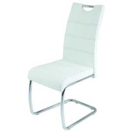Sconto Jedálenská stolička FLORA S biela, syntetická koža.