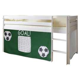 MID.YOU VYVÝŠENÁ POSTEĽ, 90/200 cm zelená, biela.