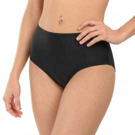 Dámske menštruačné plavky Pietro Filipi vysoke moderate (1PUW10) L.
Milujete vodu a plávanie?
Funkčné materiály pre maximálnu ochranu
Plavky sú vyrobené z funkčných umelých vlákien, ktoré im dodávajú potrebnú mäkkosť a pružnosť, takže sa ľahko prispôsobia vášmu telu, dobre sedia a zabraňujú úniku.
Štýlový a pohodlný dizajn
Pohodlný strih s vyšším pásom vám poskytne maximálny pocit bezpečia a dokonale zakryje aj nafúknuté bruško.
Dámske menštruačné plavky sú vhodné pri miernej menštruácii a možno ich používať samostatne alebo v kombinácii s inými hygienickými výrobkami.
Prečo vyskúšať menštruačné plavky?

Spoľahlivá menštruačná ochrana aj vo vode: Absorpčná vrstva zachytáva tekutinu a zabraňuje úniku.
Rýchloschnúci a pohodlný materiál: Plavky sú priedušné, pružné a pohodlné na nosenie.
Ekologická alternatíva: Opakovane použiteľné menštruačné plavky šetria životné prostredie aj vašu peňaženku.

Pietro Filipi prináša jedinečnú spodnú bielizeň
Značka oblečenia Pietro Filipi má v našej krajine veľmi dobrú povesť a dlhoročnú tradíciu.
Ako sa starať o menštruačné plavky?
Aby vám plavky vydržali čo najdlhšie, riaďte sa týmito odporúčaniami:

Pred prvým použitím: Pred prvým obliekaním nových menštruačných nohavičiek alebo plaviek by ste ich mali vyprať - buď ručne, alebo v práčke na šetrný program do 40 °C.
Po každom použití: Bielizeň najprv dôkladne vypláchnite v studenej vode.
Pranie: Po opláchnutí môžete nohavičky alebo plavky vyprať v práčke - ideálne v ochrannom vrecku, na šetrný program do 40 °C.
Sušenie: Menštruačná bielizeň nepatrí do sušičky ani na kúrenie.
Žehlenie: Nežehlite nohavičky ani plavky.

Tip: Keď nájdete menštruačnú bielizeň, ktorá vám sedí a je príjemná na dotyk, zaslúži si tú najlepšiu starostlivosť.