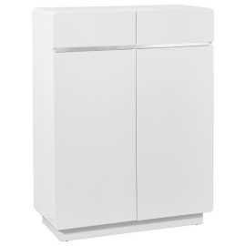 Xora SKRINKA NA TOPÁNKY, biela, farba ušľachtilej ocele, 80/104,5/34,5 cm.