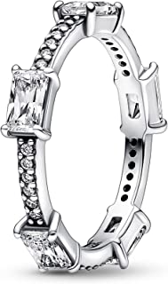 Pandora Skvele padnúci strieborný prsteň so zirkónmi Timeless 192397C01 50 mm.