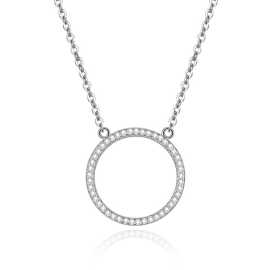 MOISS Štýlový strieborný náhrdelník so zirkónmi N0000596.