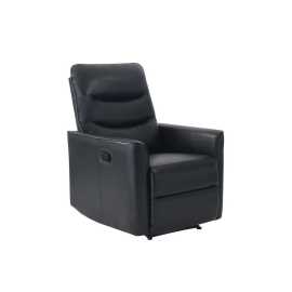 MID.YOU TV KRESLO, textil, čierna.