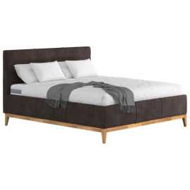 MID.YOU ČALÚNENÁ POSTEĽ, 180/200 cm, tmavohnedá.