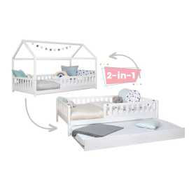 MID.YOU VÝSUVNÁ POSTEĽ, 100/200 cm biela.