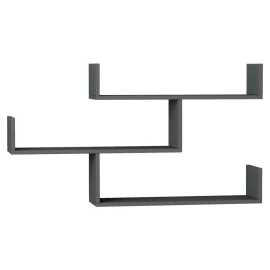 Livetastic NÁSTENNÝ REGÁL, antracitová.