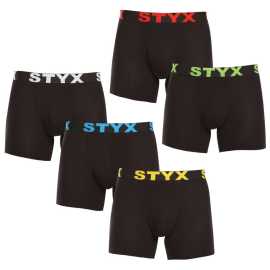 5PACK pánske boxerky Styx long športová guma čierné (5U9601) S, trenky.
Doprajte si pohodlie, ktoré vydrží celý deň, s pánskymi boxerkami Styx.
Kvalitný materiál pre maximálne pohodlie
Boxerky sú vyrobené z prvotriednej zmesi bavlny a umelých vlákien.
Praktický dizajn a česká precíznosť
Boxerky Styx majú predĺžené nohavičky, ktoré poskytujú dodatočnú oporu a zabraňujú odieraniu stehien, čo oceníte pri športe a dlhom sedení v kancelárii alebo v aute.
Prečo si vybrať boxerky Styx

Česká kvalita: Navrhnuté a vyrobené v Českej republike, čo zaručuje najvyššiu kvalitu spracovania.
Prémiové materiály: Kombinácia bavlny, modalu a elastanu pre maximálne pohodlie.
Univerzálny dizajn: Predĺžené nohavice a štýlové športové elastické nohavice na každú príležitosť.

Spodná bielizeň Styx je jednou z najobľúbenejších
Česká značka Styx je medzi zákazníkmi známa najmä vďaka svojej spodnej bielizni s neotrelými vzormi vo výrazných farbách.
Ako sa mám starať o svoje boxerky Styx?

Pranie: Per je na 30 °C s jemným pracím prostriedkom, aby materiál zostal hebký a príjemný.
Sušenie: Sušička sa neodporúča, boxerky sušte voľne na vzduchu, aby si zachovali svoj tvar.
Žehlenie: V prípade potreby žehlite pri nízkej teplote, aby si materiál zachoval svoju mäkkosť.

Tip: Staňte sa expertom na údržbu spodnej bielizne vďaka tipom v našom článku a doprajte svojim obľúbeným kúskom starostlivosť, ktorú si zaslúžia.