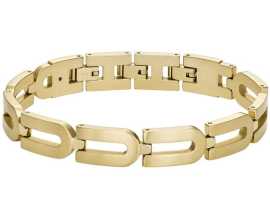 Fossil Štýlový pozlátený náramok z ocele Heritage D-Link JF04691710.