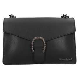 Dámska kožená crossbody kabelka Marina Galant Aredea - čierna.