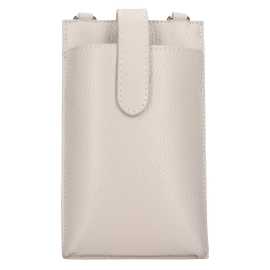 Dámska kožená kabelka na mobil a doklady Italia Dita – sivá.