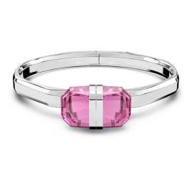 Swarovski Krásny pevný náramok s ružovými kryštálmi Lucent 5633628 M (5,6 x 4,6 cm).