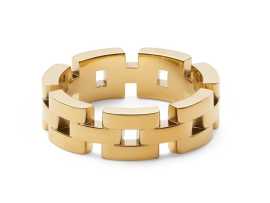 Daniel Wellington Štýlový pozlátený prsteň 3-Link DW0040099 52 mm.