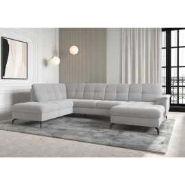 Sit & More SEDACIA SÚPRAVA, textil, strieborná.