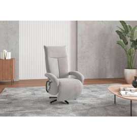 Sit & More KRESLO, textil, strieborná.