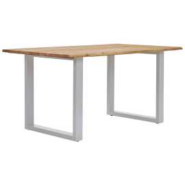 Livetastic JEDÁLENSKÝ STÔL, akácia, biela, farba akácie, 160/90/76 cm.