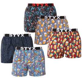 5PACK pánske trenky Styx art športová guma viacfarebné (5B1371456) XL, trenírky.
Hľadáte šortky, ktoré v sebe spájajú pohodlie, originalitu a kvalitné spracovanie?
Kvalitný materiál pre maximálne pohodlie
Šortky Styx sú vyrobené zo 100 % bavlny, čo znamená, že sú priedušné, ľahké a príjemné na dotyk.
Štýlový vzhľad a funkčný strih
Vďaka voľnejšiemu strihu vám šortky poskytujú maximálnu voľnosť pohybu, čo oceníte nielen počas dňa, ale aj pri športových aktivitách.
Prečo si šortky Styx zamilujete?

100% bavlna pre skvelý komfort: Priedušný a príjemný materiál.
Česká kvalita: Šortky sú kompletne vyrobené v ČR.
Voľný strih pre maximálne pohodlie: Ideálne na každodenné nosenie a relaxáciu.
Štýlové vzory: Žiadna nuda v šuplíku, ale poriadna dávka originality a štýlu.

Česká značka Styx ponúka zábavu a prvotriednu kvalitu
Spodnú bielizeň Styx si obľúbia najmä tí, pre ktorých je dôležitá individualita.
Ako sa o ne starať?
Aby vám šortky vydržali ako nové, odporúčame dodržiavať tieto pokyny.

Pranie: Perte v práčke pri teplote 30 °C, aby si bavlna zachovala svoju mäkkosť.
Sušička: Trenírky nie je vhodné sušiť v sušičke, radšej nechaj uschnúť voľne na vzduchu.
Žehlenie: Trenírky môžeš žehliť na strednú teplotu, aby sa materiál nepoškodil.

Tip: Staňte sa expertom na údržbu spodnej bielizne vďaka tipom v našom článku a doprajte svojim obľúbeným kúskom starostlivosť, akú si zaslúžia.