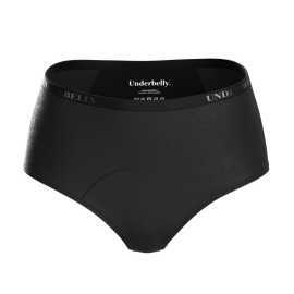 Menštruačné nohavičky Underbelly Classi čierne (CLASSI-CE-EM-3-PAD) M.
Objavte nohavičky Underbelly na obdobie menštruácie v klasickom strihu s vysokým pásom, navrhnuté tak, aby vám poskytli maximálne pohodlie, istotu a štýl v jednom.
Pohodlný materiál pre vaše pohodlie
Menštruačné nohavičky
Underbelly sú vyrobené zo zmesi polyamidu a elastanu.
Vyšší pás vám dodáva pocit istoty
Nohavičky Underbelly majú klasický strih s vyšším pásom, perfektne sedia a opticky tvarujú vašu postavu.
Prečo vyskúšať nohavičky Underbelly

Luxusný vzhľad a neviditeľný strih: Hladký materiál sa prispôsobí telu a hodí sa pod akékoľvek oblečenie.
Spoľahlivá štvorvrstvová ochrana: Antibakteriálne, absorpčné a priedušné riešenie pre úplnú istotu.
Pohodlné a ľahké na každodenné nosenie: Nebudete ich chcieť vyzliecť ani po skončení menštruácie.

Underbelly pre pohodlné obdobie
Značka Underbelly sa špecializuje na menštruačné spodné prádlo, ktoré sa vyrába výlučne v Českej republike a spája spoľahlivosť, pohodlie a moderný dizajn.
Ako správne starať o menštruačné nohavičky Underbelly

Pred prvým použitím: Predtým, ako si nové menštruačné nohavičky alebo plavky oblečiete po prvýkrát, je potrebné ich vyprať – buď ručne, alebo v práčke na jemný program pri 40 °C.
Po každom použití: Najskôr spodnú bielizeň dôkladne opláchnite studenou vodou.
Pranie: Po opláchnutí môžete nohavičky alebo plavky prať v práčke – ideálne v ochrannom vrecku, na jemný cyklus pri 40 °C.
Sušenie: Menštruačné spodné prádlo by sa nemalo sušiť v sušičke ani na radiátore.
Žehlenie: Nehlaďte nohavičky ani plavky.

Tip: Keď nájdete menstruačné spodné prádlo, ktoré vám sedí a vyhovuje, zaslúži si tú najlepšiu starostlivosť.