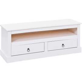 MID.YOU TV DIEL, borovica, biela, 118/45/39 cm.