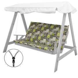 Doppler LIVING 8904 polster na hojdačku 150 cm.
Celkové rozmery podušiek sú uvádzané s toleranciou +/- 2cm, konečný rozmer hotového výrobku vždy ovplyvňuje jeho konkrétne spracovanie (napr.