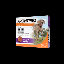 FRONTPRO® antiparazitárne žuvacie tablety pre psy (25-50 kg).