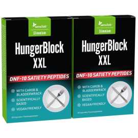 HungerBlock XXL - Prípravok na potlačnie chuti do jedla 1+1 ZDARMA.