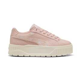 Puma Karmen II Crafted Flowers 38,5. Puma Karmen II Karmen II kombinuje štýl a pohodlie, či už si v meste alebo na nočnej zábave. Zvršok zo syntetickej kože s detailmi inšpirovanými futbalom a robustná platforma dodávajú topánkam trendový vzhľad. Vložka SoftFoam+ od Pumy zaisťuje maximálny komfort po celý deň. Výhody  Syntetická koža: s prepracovanými detailmi. Robustná platforma: pre trendový štýl. SoftFoam+ vložka: pre skvelé odpruženie a pohodlie. Vrch - syntetická koža  Vyznačuje sa dobrou prispôsobivosťou a skvelou odolnosťou. Po pár noseniach sa topánky trošku roztiahnu a spohodlnia. Koža je navyše skvelá v odolnosti a dobre sa udržuje.Medzipodošva - EVA  Základná technológia používaná u väčšiny modelov tenisiek, ktorá sa vyznačuje dobrou tlmivosťou a responzivitou. Čo sa týchto dvoch vlastností týka, existujú lepšie technológie s väčším tlmením a návratom energie. EVA (alebo tiež Ethylenvinylacetát) je ale oproti nim cenovo dostupnejšia a často vhodnejšia. Nie vždy totiž potrebuješ tú najmäkšiu topánku.Podrážka - guma  S gumovou podrážkou sa proste nedá nič pokaziť. Dlho vydrží, ľahko sa čistí a má skvelú trakciu.