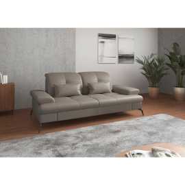 Sit & More 2,5-MIESTNA POHOVKA, sivá, pravá koža.