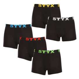 5PACK herenboxershort Styx sport elastisch zwart (5G9601) L.
Ontdek comfort en stijl met de Styx herenboxerslip, ontworpen voor de moderne man.
Hoogwaardige materiaalmix voor je comfort
De boxershorts zijn gemaakt van een mix van katoen en synthetische vezels.
Een ontwerp dat je stijl aanvult
De Styx zwarte boxershorts hebben een sportieve elastische tailleband met een opvallend logo dat er niet alleen leuk uitziet, maar ook goed blijft zitten.
Waarom mag Styx boxershort niet ontbreken in je garderobe?

Hoogwaardige mix van katoen en modal: Het garandeert zachtheid, ademend vermogen en duurzaamheid.
Sportief geweven rubber: Ziet er goed uit, houdt comfortabel vast en knelt niet.
Tsjechische productie: Garantie voor kwaliteit en precisiewerk.

Kwaliteit uit Tsjechië, dat is Styx ondergoed
Styx ondergoed wordt volledig gemaakt in Tsjechië.
Hoe verzorg je Styx boxers

Wasgoed: Was de boxershorts op maximaal 30 °C zodat het materiaal zijn elasticiteit en zachtheid behoudt.
Drogen: Een droger wordt niet aanbevolen.
Strijken: Je kunt de boxers op een lage temperatuur strijken.

Tip: Word een expert in lingerieonderhoud met het advies in ons artikel en geef je favoriete lingerie de zorg die ze verdient.