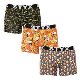 3PACK moške boksarice Styx dolge art športna guma večbarvne (3U13724) XL.
V svojo garderobo vnesite pridih izvirnosti z moškimi boksericami Styx.
Kakovostni material in popolno prileganje
Boksarice Styx so izdelane iz visokokakovostnega bombaža z dodatkom elastana.
Športna guma za maksimalno udobje
Prilegajoče se boksarice imajo športni elastični pas z logotipom, ki ni le videti odlično in daje spodnjemu perilu sodoben videz, temveč tudi ohranja vse na mestu brez neprijetnih zarez.
Zakaj vam bodo bokserice Styx všeč že ob prvem poskusu

Izvirna zasnova.


Največje udobje zaradi visokokakovostnih materialov.


Tkana guma in maksimalno udobje.

Veselo spodnje perilo Styx, ki vam bo zagotovo dvignilo razpoloženje
Spodnje perilo Styx, ki prekipeva od barv, vam bo zagotovo polepšalo dan in postalo vaš najljubši partner v nelagodju.
Kako skrbeti za bokserje Styx
Če želite, da bodo vaše bokserice zdržale čim dlje, upoštevajte naslednje smernice:

Pralnica: Boksarice perite pri temperaturi največ 30 °C.


Sušenje: Priporočamo sušenje na zraku ali v sušilnem stroju pri nizki temperaturi, da ne poškodujete elastana.


Likanje: Po potrebi likanje izvajajte na nizki temperaturi, po možnosti od znotraj navzven, da ne poškodujete tiska.

Nasvet: Iskanje pravega spodnjega perila, ki se vam popolnoma prilega, je lahko izziv.