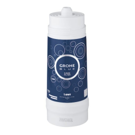 Grohe Blue Home filter 40404001 G40404001. BWT výmenný filter pre GROHE Blue a GROHE Red kuchynské systémy. Znižuje množstvo látok ovplyvňujúcich zápach a chuť, napr. chlór. Znižuje tvorbu vodného kameňa a ťažkých kovov. Kompatibilný s GROHE Blue Home, GROHE Blue Professional, GROHE Blue Pure (iba s meračom prietoku) a GROHE Red.