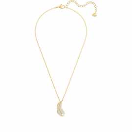 Swarovski Trblietavý náhrdelník v tvare pierka s kryštálmi Swarovski Nice 5505740.