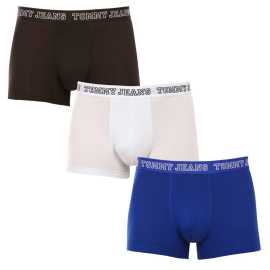 3PACK Moške boksarice Tommy Hilfiger večbarvne (UM0UM02850 0TV) L.
Privoščite si brezčasen slog in vrhunsko udobje z moškimi boksericami Tommy Hilfiger.
Vrhunski material za maksimalno udobje
Boksarice Tommy Hilfiger so izdelane iz mehkega, na otip prijetnega bombaža z dodatkom elastana, ki jim daje prožnost in trpežnost.
Ikoničen slog in natančen kroj
Bokserji imajo daljše noge, ki se ne zvijajo, ter zagotavljajo zadostno pokritost in udobje.
Zakaj ne smete zamuditi boksaric Tommy Hilfiger

Vrhunski bombaž z elastanom: Mehke, zračne in udobne za celodnevno nošenje.
Daljše noge in elastičen pas: Stabilnost, slog in brez premikanja.
Elegantna in brezčasna zasnova: Odlično za vsak dan in posebne priložnosti.

Spodnje perilo Tommy Hilfiger je zagotovilo najvišje kakovosti
Blagovna znamka Tommy Hilfiger je pred skoraj 40 leti postala ikona ameriškega oblačenja, njena barvita paleta modre, rdeče in bele barve pa je prepoznavna že na prvi pogled.
Kako skrbeti za bokserje Tommy Hilfiger

Pralnica: Per pri 30 °C.
Sušenje: Bokserje lahko sušite v sušilnem stroju pri nizki temperaturi.
Likanje: Po potrebi jih lahko likate pri nižji temperaturi.

Nasvet: Iskanje popolnega spodnjega perila je včasih lahko izziv.