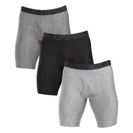 3PACK pánske boxerky Under Armour viacfarebné (1383880 035) XXL, trenky.
Pripravte sa na maximálne pohodlie pri každom pohybe.
Funkčný materiál, ktorý vás udrží v suchu
Boxerky Under Armour sú vyrobené zo zmesi polyesteru a elastanu.
Moderný dizajn a pohodlný strih pre každú príležitosť
Boxerky Under Armour kombinujú štýlový dizajn a športový vzhľad.
Prečo vyskúšať boxerky Under Armour

Rýchloschnúci materiál, ktorý odvádza pot, ideálny pre šport.
Dlhšie nohavice a ergonomický strih pre dokonalé pohodlie.
Vyšívaná guma s logom Under Armour – štýl a funkčnosť v jednom.

Spodná bielizeň Under Armour pre aktívny životný štýl
Značku Under Armour založil bývalý americký futbalista Kevin Plank, ktorý nebol spokojný so svojím športovým oblečením, ktoré sa ľahko spotilo a rozhodne nevoňalo príjemne.
Ako sa starať o boxerky Under Armour
Aby vaše obľúbené boxerky zostali dlho v perfektnom stave, odporúčame dodržiavať tieto pokyny na údržbu.

Pranie: Práť pri 30 °C, ideálne naruby.
Sušenie: Nesušte v sušičke.
Žehlenie: Nežehlite.

 
Tip: Nájdenie správneho kusu spodnej bielizne, ktorý vám perfektne sedí, môže byť niekedy náročné.