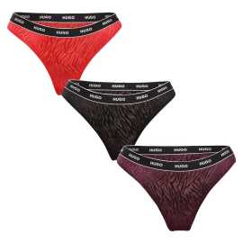 3PACK dámske nohavičky HUGO viacfarebné (50523826 961) XXL.
Doprajte si každodennú dávku luxusu s týmito elegantnými dámskymi nohavičkami od HUGO.
Vysoko kvalitný materiál pre dokonalé pohodlie
Nohavičky HUGO sú vyrobené z mäkkého syntetického vlákna, ktoré je jemné na dotyk, veľmi príjemné na pokožke a vďaka elastanu sa perfektne prispôsobí vášmu telu.
Moderný štýl a sofistikovaný dizajn
Nohavičky HUGO prinášajú do vášho šatníka jemnú čipkovú textúru, ktorá vyzerá elegantne a zároveň zvodne.
Prečo by ste mali vyskúšať nohavičky HUGO

Luxusný čipkový dizajn s vytkávanou gumou: Štýlový vzhľad, ktorý kombinuje eleganciu s modernými športovými prvkami.
Pohodlný a pružný materiál: Mäkký na dotyk, priedušný a dokonale sa prispôsobí telu.
Ideálne na každodenné nosenie: Pohodlný strih, ktorý sa neposúva ani nezarezáva, vhodný do práce, na voľný čas aj na slávnostné príležitosti.

Spodná bielizeň HUGO pre milovníkov pohodlia a luxusu
Značka spodnej bielizne Hugo je súčasťou rodiny odevov Hugo Boss a vyznačuje sa vysokou kvalitou materiálov a precíznym spracovaním.
Ako sa starať o nohavičky HUGO
Aby vaše obľúbené nohavičky zostali dlho v perfektnom stave, odporúčame dodržiavať tieto pokyny na údržbu.

Pranie: Odporúčame prať nohavičky pri maximálnej teplote 30 °C.
Sušenie: Nohavičky nesušte v sušičke – horúci vzduch môže poškodiť elastické vlákna a jemnú čipku.
Žehlenie: Nežehli ich.

Tip: Nájdenie správneho kusu spodnej bielizne, ktorý vám perfektne sedí, môže byť niekedy náročné.