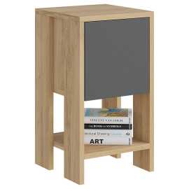 Livetastic NOČNÁ SKRINKA, grafitová, farba duba, 30/55/30 cm.