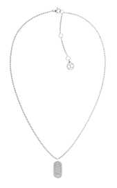 Tommy Hilfiger Dámsky oceľový náhrdelník Psie známka s kryštálmi Dog Tag 2790483.