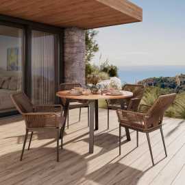 Ambia Garden ZÁHRADNÝ STÔL, drevo, kov, 130/130/75 cm.