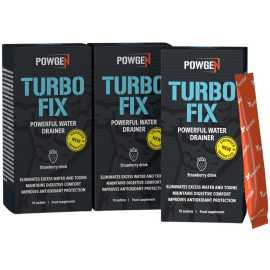 3pack Turbo Fix Water Drainer | 60% Rabatt | Entwässern für definierteren Körper | Bodybuilding | 3x 10 Beutel | PowGen.