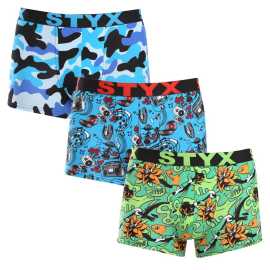 3PACK pánske boxerky Styx art športová guma viacfarebné (3G15780) XXL, trenky.
Doprajte si pohodlie, ktoré vydrží celý deň, s pánskymi boxerkami Styx v klasických farbách.
Kvalitný materiál pre maximálne pohodlie
Boxerky sú vyrobené z prvotriednej zmesi bavlny a umelých vlákien.
Praktický dizajn a česká precíznosť
Boxerky Styx majú kratšie nohavice, ktoré sa nikde nezhrňujú a poskytujú maximálnu voľnosť pohybu.
Prečo si vybrať boxerky Styx

Česká kvalita: navrhnuté a vyrobené v Českej republike, čo zaručuje najvyššiu kvalitu spracovania.
Prémiové materiály: kombinácia bavlny, modalu a elastanu pre maximálne pohodlie.
Univerzálny dizajn: kratšie nohavičky a štýlová športová guma na každú príležitosť.

Spodná bielizeň Styx je jednou z najobľúbenejších
Česká značka Styx je medzi zákazníkmi známa najmä vďaka svojej spodnej bielizni s neotrelými vzormi vo výrazných farbách.
Ako sa mám starať o svoje boxerky Styx?

Perte ich pri teplote 30 °C s jemným pracím prostriedkom, aby bol materiál stále mäkký a príjemný.
Sušenie: Sušička sa neodporúča, boxerky sušte voľne na vzduchu, aby si zachovali svoj tvar.
Žehlenie: V prípade potreby žehlite pri nízkej teplote, aby si materiál zachoval svoju mäkkosť.

Tip: Staňte sa expertom na údržbu spodnej bielizne vďaka tipom v našom článku a doprajte svojim obľúbeným kúskom starostlivosť, ktorú si zaslúžia.