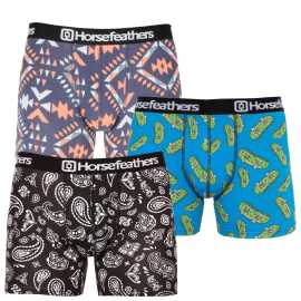 3PACK Boxers pour hommes Horsefeathers Sidney (AM070LPV) M.
Audace, style et confort à la fois?
Combinaison de matériaux pour la liberté et le confort
Le mélange de coton et d'élasthanne garantit que le boxer est agréable à porter et qu'il s'adapte parfaitement au corps.
Un design distinctif pour les audacieux
La coupe du boxer est conçue pour vous permettre de rester à l'aise tout au long de la journée, que vous soyez au bureau, en train de faire du sport ou de vous détendre à la maison.
Pourquoi les voulez-vous ?

Un design élégant et original qui ne manquera pas de vous divertir.
Coupe confortable, taille élastiquée et jambes plus longues.
Combinaison de matériaux pour un confort maximal tout au long de la journée.

Les sous-vêtements Horsefeathers ont du style
Le mot 