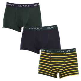 3PACK vīriešu bokseru šorti Gant daudzkrāsaini (902333023-374) L.
Uzlieciet uz komfortu un pārlaicīgu izskatu ar GANT vīriešu bokseru šortiem mūžīgajā krāsu kombinācijā.
Augstas kvalitātes materiāls ikdienas komfortam
Bokseru šorti ir izgatavoti no augstas kvalitātes kokvilnas un elastāna maisījuma.
Moderns dizains darbam un vakara randiņam
Vienkāršo dizainu papildina josta ar GANT logotipu, kas ir mīksta un nespiež.
Kāpēc jums noteikti vajadzētu izmēģināt GANT bokserus

Kvalitatīvs materiāls un ērts piegriezums:Mīksta kokvilna ar elastānu nodrošina komfortu un lielisku piegulumu.
Stilīgs minimālisma dizains: Klasiskā krāsu gamma un logotipa gumija izskatās eleganti un moderni.
Daudzpusīga izmantošana: Ideāli piemērots ikdienas valkāšanai, darbam, sportam un atpūtai.

GANT apakšveļa stilīgiem vīriešiem
Kopš 1949.
Kā kopt GANT vīriešu bokseru šortus
Lai nodrošinātu, ka jūsu veļa ilgu laiku saglabājas lieliskā stāvoklī, iesakām izmantot šādus padomus.

Veļas mazgātava: Pildspalvas maksimālā temperatūra ir 40 °C.
Žāvēšana: Bokserus varat žāvēt veļas žāvētavā - iesakām iestatīt maigu programmu zemākā temperatūrā.
Gludināšana: Vajadzības gadījumā tos var gludināt zemā temperatūrā, ideālā gadījumā iekšpusē uz āru.

Padoms: Atrast piemērotu apakšveļu, kas jums ideāli piestāvētu, var būt sarežģīti.