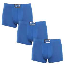 3PACK Moške boksarice Styx klasična guma modre (3Q1167) S.
Iščete popolno kombinacijo udobja, sloga in kakovosti?
Vrhunski material za popolno udobje
Te boksarice so izdelane iz edinstvene mešanice bombaža, modala in elastana.
Odlično prileganje in udobna klasična guma
Moške boksarice Styx imajo krajše noge, ki se nikoli ne zvijejo in vam omogočajo največjo svobodo gibanja.
Zakaj vam bodo všeč bokserji Styx

Vrhunska kombinacija bombaža in modala: Mehka, zračna in udobna za telo.
Krajše hlačke: Ne zvijajo se in vam omogočajo največjo svobodo gibanja.
Klasičen elastičen pas: Ne pritiska, temveč se trdno drži na mestu.
Primerne so za vsakdanje nošenje in šport: Odlična izbira za aktivne moške.
Izdelano na Češkem: Češka kakovost in natančna izdelava.

Spodnje perilo Styx je eno izmed najbolj priljubljenih
Češka blagovna znamka Styx je med kupci znana predvsem po kratkih hlačah z novimi vzorci v živahnih barvah.
Kako skrbeti za bokserje Styx?
Če želite, da bodo vaše najljubše boksarice dolgo časa v dobrem stanju, priporočamo, da upoštevate naslednje nasvete:

Pralnica: Priporočamo pranje pri 30 °C, da ohranite mehkobo in elastičnost materiala.
Sušenje: Ni primerno za sušenje v sušilnem stroju, da se prepreči izguba elastičnosti in poškodbe vlaken.
Likanje: Po potrebi ga lahko zlikate na nizki temperaturi, vendar priporočamo, da ga zlikate od znotraj navzven.

Nasvet: Iskanje pravega spodnjega perila, ki se vam popolnoma prilega, je lahko izziv.