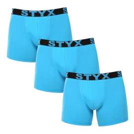 3PACK pánske boxerky Styx long športová guma svetlo modré (3U1169) XXL, trenky.
Doprajte si pohodlie, ktoré vydrží celý deň, s pánskymi boxerkami Styx.
Kvalitný materiál pre maximálne pohodlie
Boxerky sú vyrobené z prvotriednej zmesi bavlny a umelých vlákien.
Praktický dizajn a česká precíznosť
Boxerky Styx majú predĺžené nohavičky, ktoré poskytujú dodatočnú oporu a zabraňujú odieraniu stehien, čo oceníte pri športe a dlhom sedení v kancelárii alebo v aute.
Prečo si vybrať boxerky Styx

Česká kvalita: Navrhnuté a vyrobené v Českej republike, čo zaručuje najvyššiu kvalitu spracovania.
Prémiové materiály: Kombinácia bavlny, modalu a elastanu pre maximálne pohodlie.
Univerzálny dizajn: Predĺžené nohavice a štýlové športové elastické nohavice na každú príležitosť.

Spodná bielizeň Styx je jednou z najobľúbenejších
Česká značka Styx je medzi zákazníkmi známa najmä vďaka svojej spodnej bielizni s neotrelými vzormi vo výrazných farbách.
Ako sa mám starať o svoje boxerky Styx?

Pranie: Per je na 30 °C s jemným pracím prostriedkom, aby materiál zostal hebký a príjemný.
Sušenie: Sušička sa neodporúča, boxerky sušte voľne na vzduchu, aby si zachovali svoj tvar.
Žehlenie: V prípade potreby žehlite pri nízkej teplote, aby si materiál zachoval svoju mäkkosť.

Tip: Staňte sa expertom na údržbu spodnej bielizne vďaka tipom v našom článku a doprajte svojim obľúbeným kúskom starostlivosť, ktorú si zaslúžia.