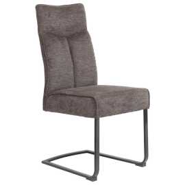 Novel STOLIČKA S PRUŽNÝM PODNOŽÍM, tkaná textília, hnedá, čierna.