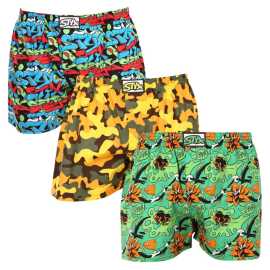 3PACK moške široke boksarice Styx art klasična guma večbarvne (3A12579) S.
Privoščite si slog in udobje z moškimi kratkimi hlačami Styx v živahnih barvah in izvirnih vzorcih.
Mehak material za celodnevno udobje
Kratke hlače Styx so izdelane iz 100-odstotnega bombaža, ki zagotavlja mehkobo in zračnost tudi med celodnevnim nošenjem.
Izvirna zasnova in udobno prileganje
Kratke hlače Styx bodo zaradi drznih barv in izvirnih potiskov v vašo garderobo vnesle igrivost in edinstven slog.
Zakaj kupiti kratke hlače Styx?

Izdelano na Češkem s poudarkom na kakovosti in natančnosti.


100-odstotni bombažni material za mehkobo in udobje.


Izvirni in zabavni modeli, ki vas bodo razlikovali od drugih.

Kakovost iz Češke, to je spodnje perilo Styx
Spodnje perilo Styx je v celoti izdelano na Češkem.
Kako skrbeti za kratke hlače Styx
Da bi ohranili kakovost in udobje svojih kratkih hlač, upoštevajte naslednje smernice:

Pralnica: Perite pri najvišji temperaturi 30 °C, da barve ostanejo intenzivne, bombaž pa mehak.


Sušenje: Ne priporočamo, da jih sušite v sušilnem stroju, temveč jih pustite, da se prosto sušijo na zraku.


Likanje: Za gladek videz lahko hlače zlikate na nizki temperaturi.

Nasvet: Z nasveti v našem članku postanite strokovnjak za vzdrževanje spodnjega perila in svojim najljubšim kosom zagotovite nego, ki si jo zaslužijo.