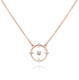 Swarovski Ružovo pozlátený náhrdelník North 5488400, 5516000.